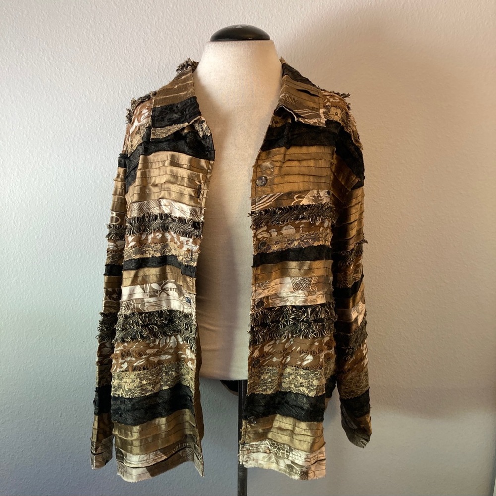 Tantrums Collection Multi Color & Texture Silk Bl… - image 7